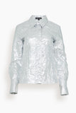 Meryll Rogge Tops Slim Shirt in Silver