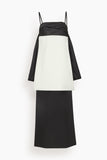 Delphine Cleo Dress in Noir/Ivory