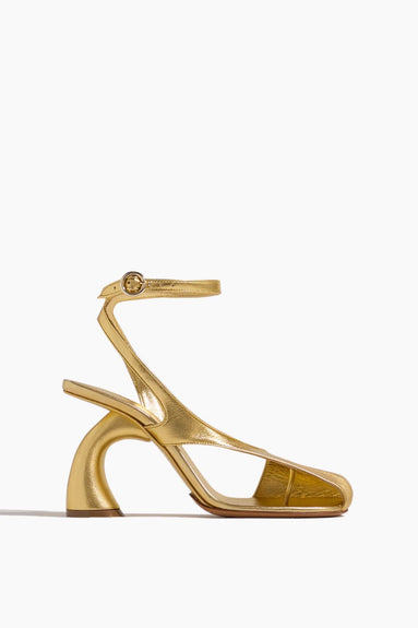 Dries Van Noten Pumps Cutout Thong Pump in Gold Dries Van Noten Cutout Thong Pump in Gold