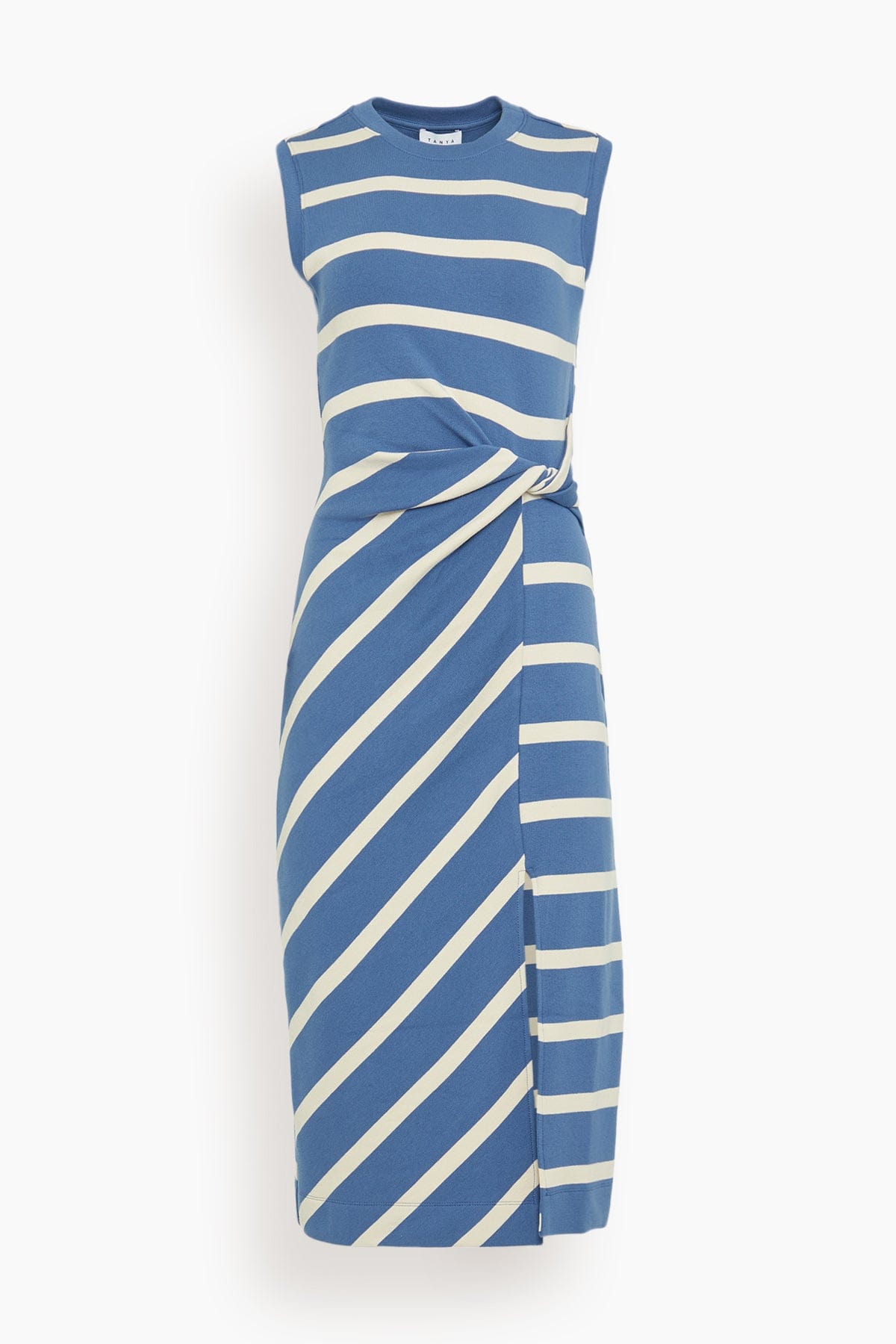 Tanya Taylor Dresses Sleeveless Cody Dress in French Blue/Cream Wide Stripe Sleeveless Cody Dress in French Blue/Cream Wide Stripe