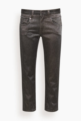 Boy Straight Jeans in Char Brown Stretch