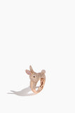 Stoned Fine Jewelry Bunny Ring in 18k Rose Gold