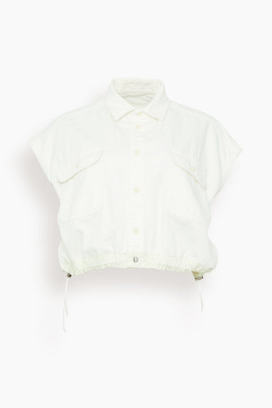 Sacai Tops Denim Shirt in Off White