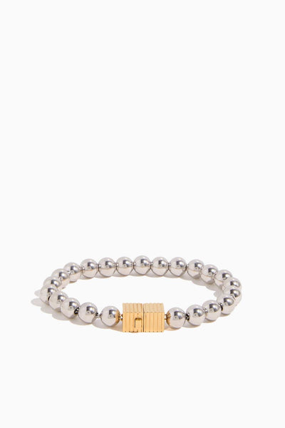 Kelly Metal Bead Bracelet in Silver