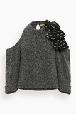 Hellessy Bryn Sweater in Heather Navy/Black/Ecru