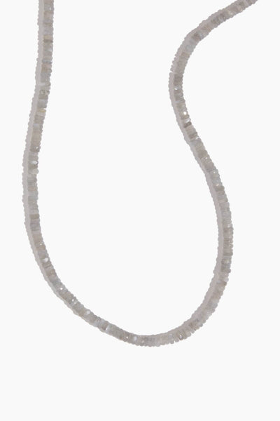 Heishi Necklace in Grey Moonstone