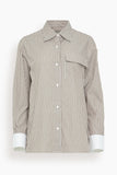 WE-AR4 Haze Shirt in Dark Sand Stripe