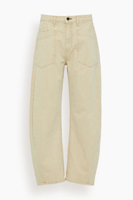 Twisted Barrel Jean in Ecru
