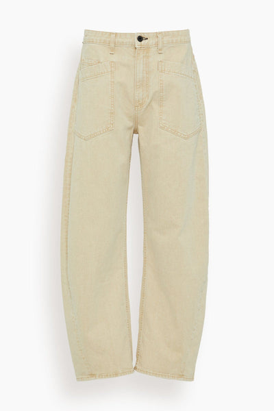 Twisted Barrel Jean in Ecru