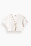 Staud Ava Linen Top in Natural