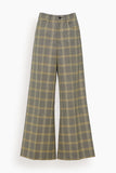 Marni Pants Technical Check Wool Trouser in Lemmon