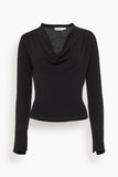 Simkhai Natia Cowl Neck Top in Black