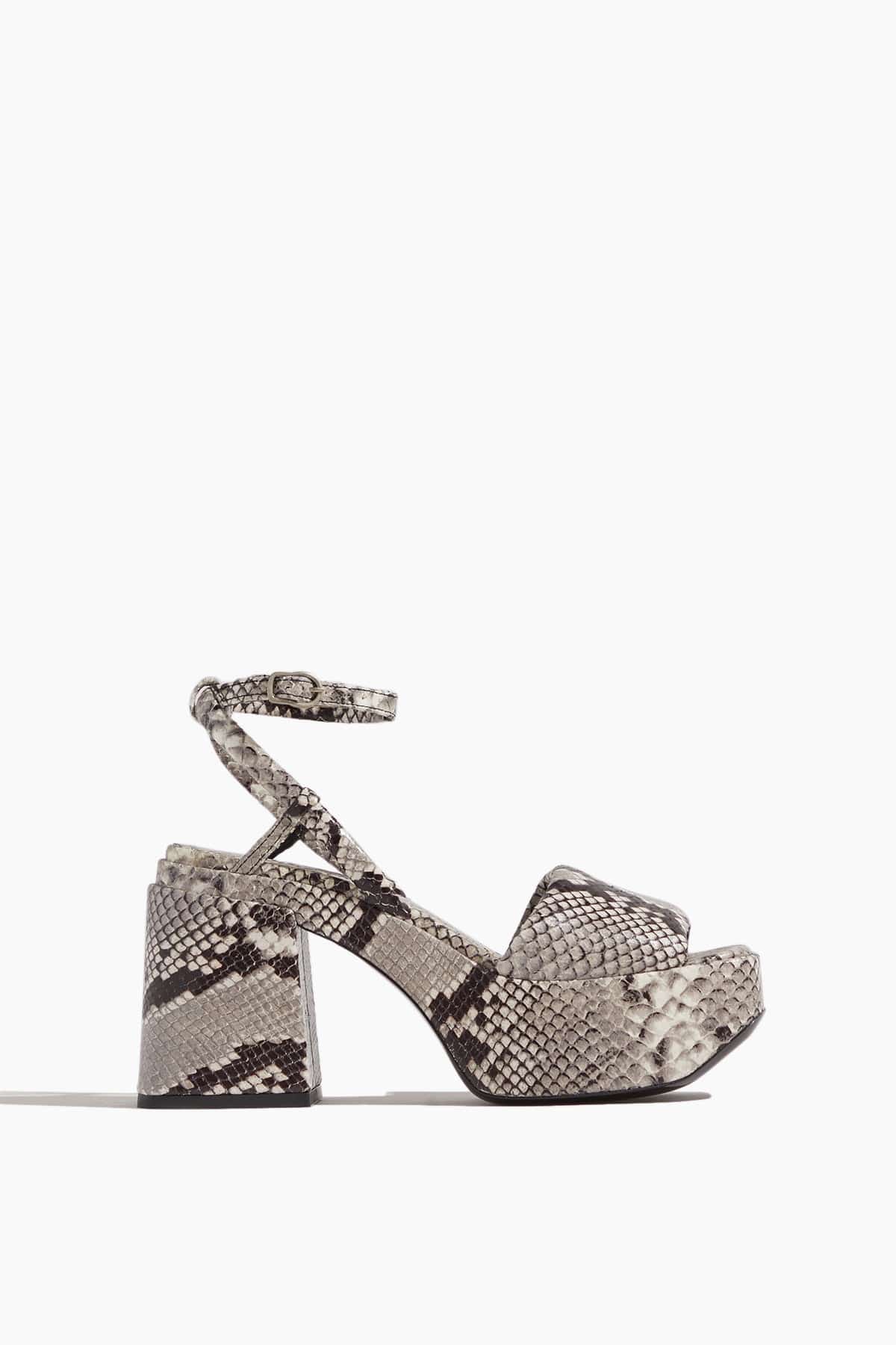 Dorothee Schumacher Platforms Exotic Coolness Plato Sandal in Grey Snake Mix