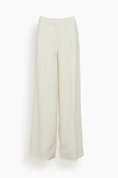 Sanaz Pleated Trouser in Natural White