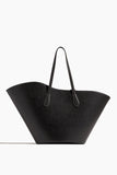 Little Liffner Tote Bags Open Tulip Large Tote in Black Leather