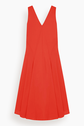 Full Skirt Dress in Vermilion
