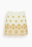 Tanya Taylor Clarisse Skirt in Ivory/Marigold Multi