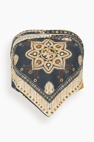 Feyza Top in Black/Ochre