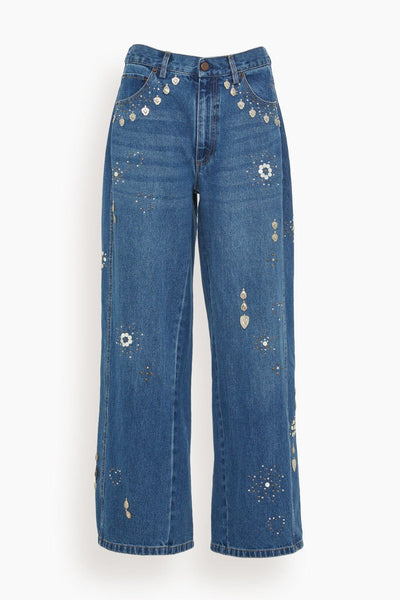Betina Beaded Jeans in Blue