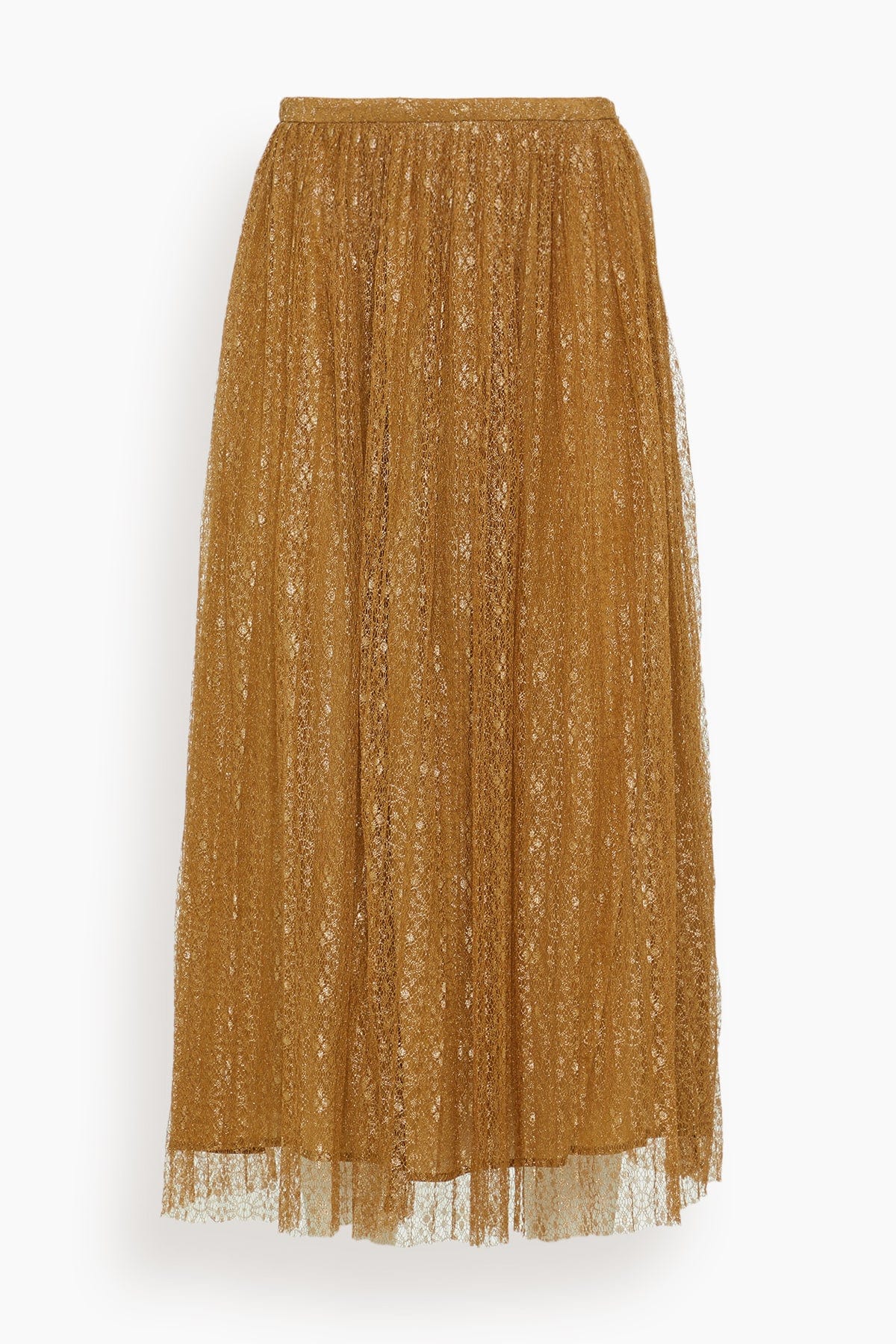 Ulla Johnson Maren Pleated Skirt in Burnish