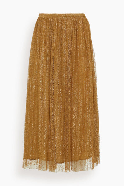 Maren Pleated Skirt in Burnish