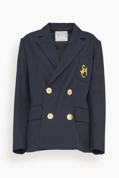 Sacai Emblem Suiting Jacket in Navy – Hampden Clothing