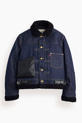 Levis Sherpa Jacket in Indigo