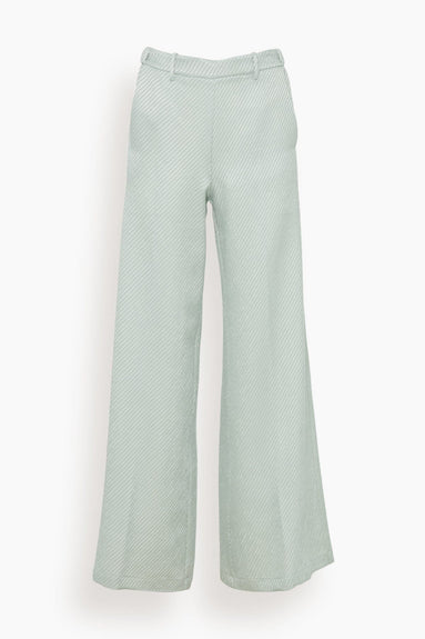 Forte Forte Pants Diagonal Structure Couture Palazzo Pants in Ice