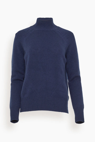Mock Neck Sweater in Sapphire