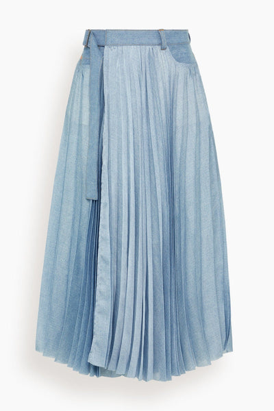 Denim Skirt in Light Blue
