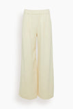 Forte Forte Fluid Cotton Twill Elasticated Loose Pants in Beurre