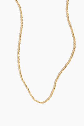 Laser Bead Chain 18-19" in 14k Yellow Gold
