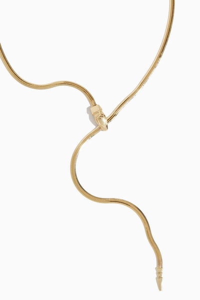 Serpent Necklace in 14k Yellow Gold