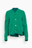 Sacai Sweaters Wool Knit Cardigan in Green