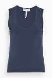 Apiece Apart Uri Low Cut Tank in Navy