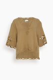 Etoile Isabel Marant Tops Shana Top in Light Khaki Isabel Marant Shana Top in Light Khaki