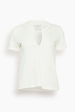 Askk NY Classic Henley Tee in Ivory