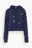 Simkhai Karmen Embellished Hooded Top in Midnight