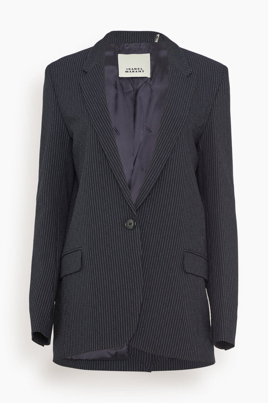 Isabel Marant Jackets Omelia Blazer in Midnight Blue/Ecru Isabel Marant Omelia Blazer in Midnight Blue/Ecru