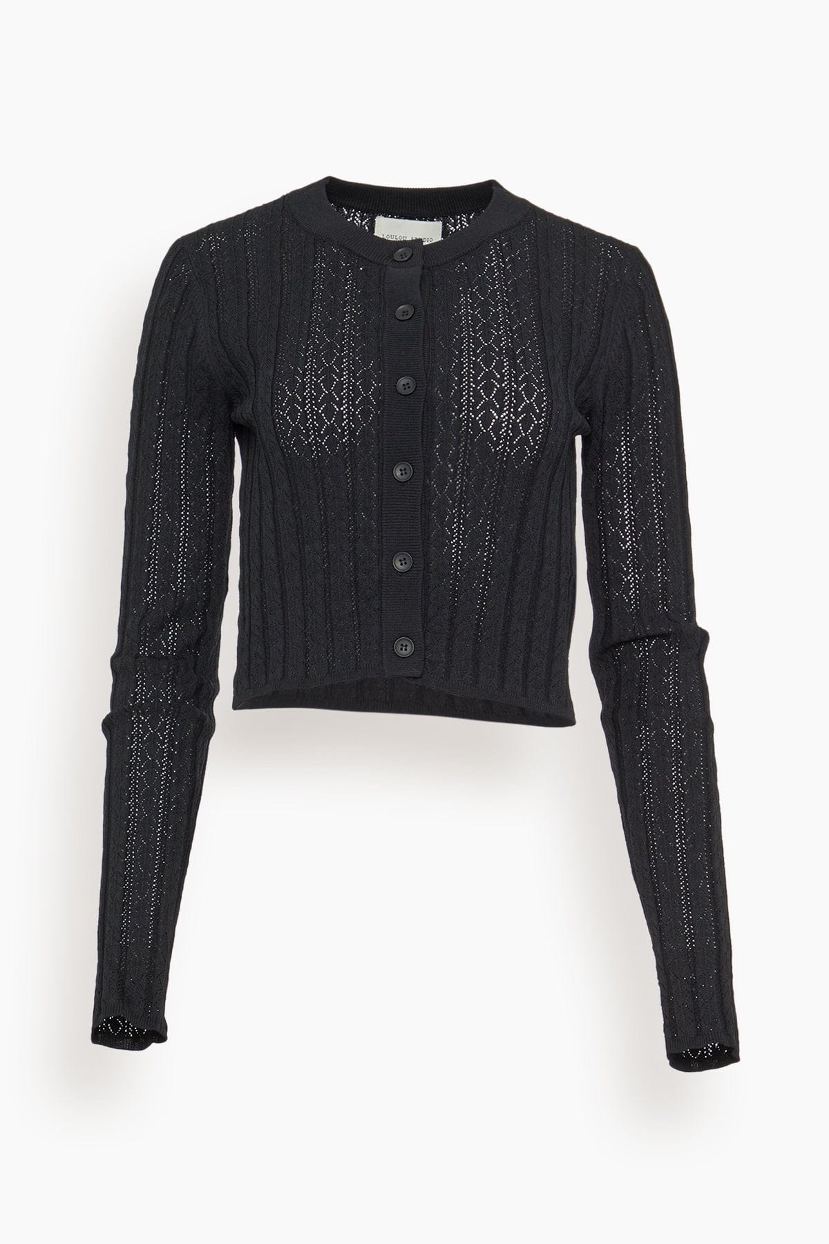 Loulou Studio Sweaters Adiro Cardigan in Black