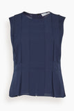 Proenza Schouler White Label Makayla Top in Open Weave Flou Navy
