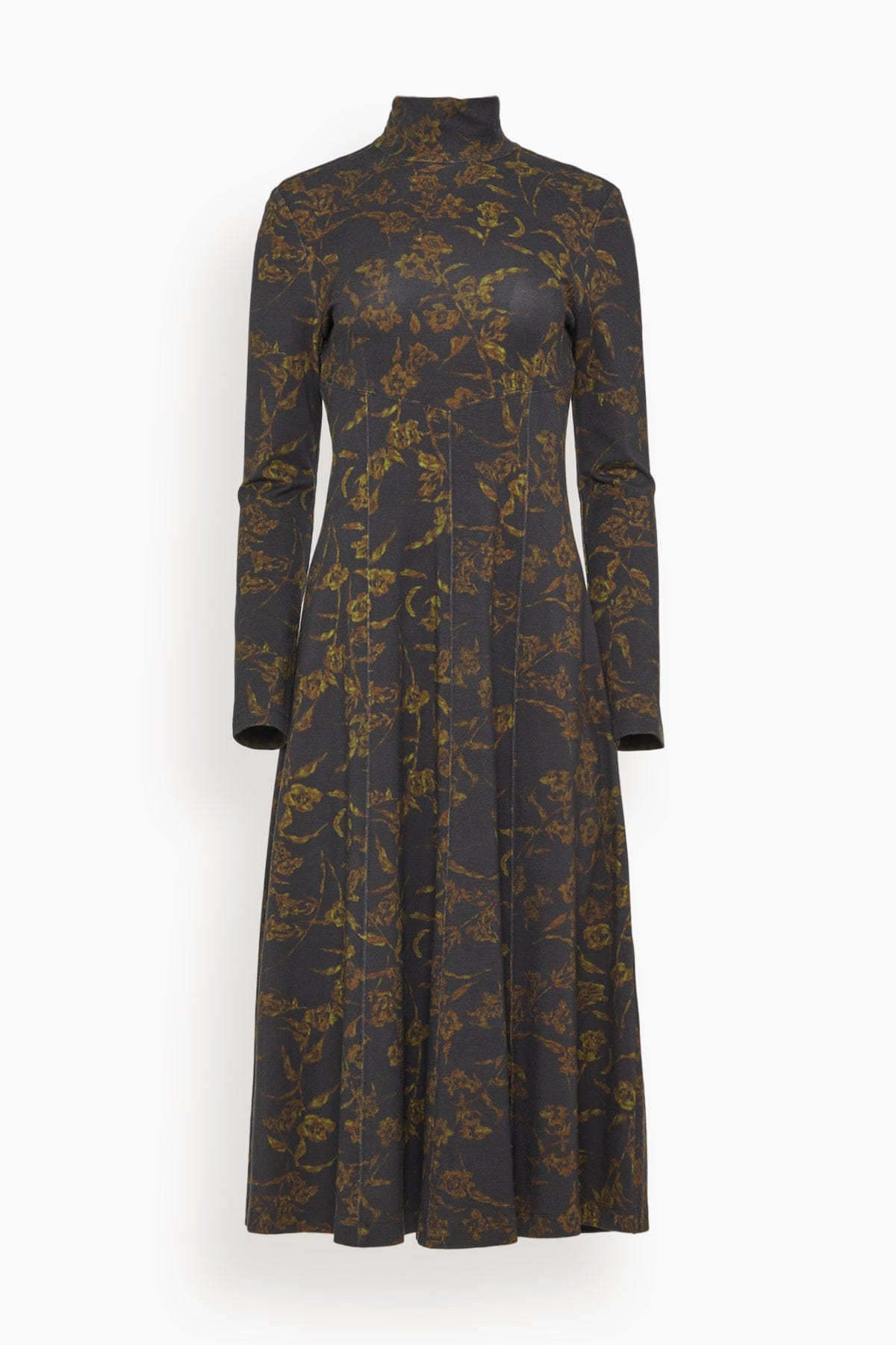 Tanya Taylor Thea Dress in Black Forest/Green Multi