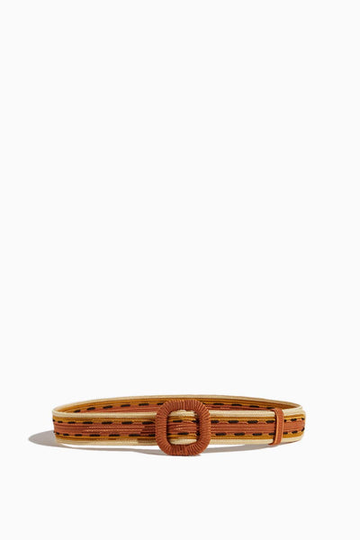 Anselm Square Braided Belt in Camel/Mustard/Eggs