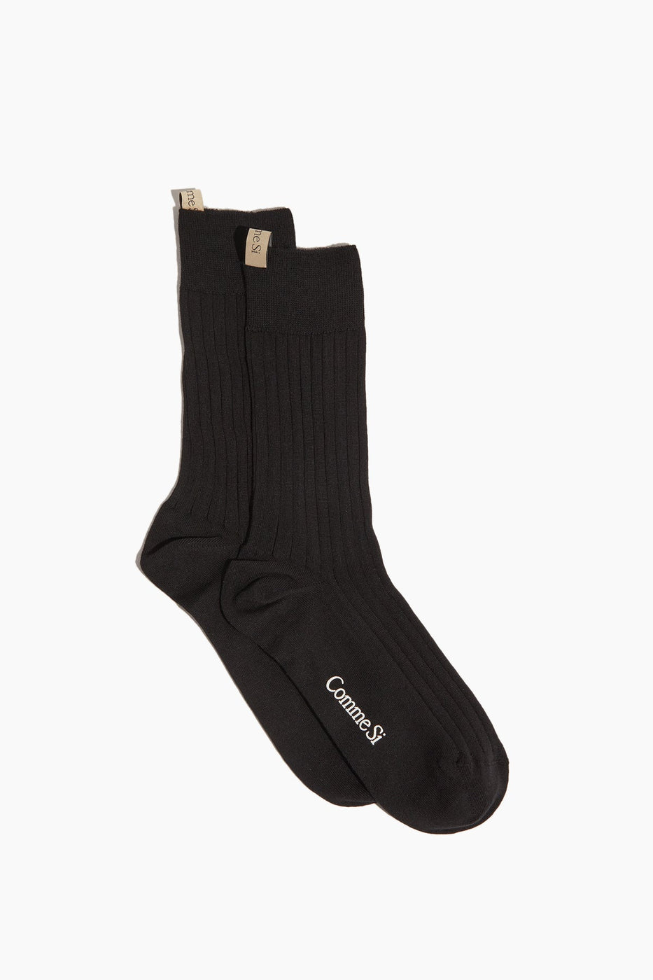 Comme Si Socks Yves Sock in Black