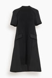 Sacai Dresses Chalk Stripe x Wool Knit Dress in Black