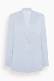 Another Tomorrow Double Breasted Jacket in Sky