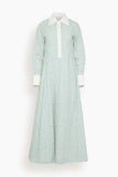 Rosie Assoulin Groovy Shirtdress in Blue/Green