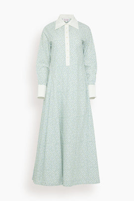 Groovy Shirtdress in Blue/Green