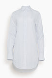 Sa Su Phi Tops Marcela Long Shirt in Bianco/Azzurro
