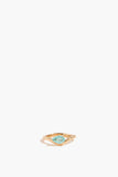 Stoned Fine Jewelry Wave Pear Paraiba Tourmaline Pinky Ring in 18k Yellow Gold